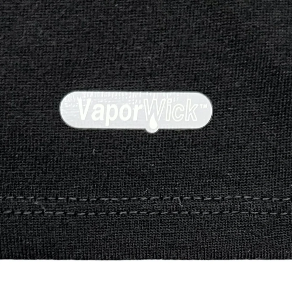 THE NORTH FACE BLACK VAPOR WICK LONG SLEEVE SHIRT WITH WAFFLE INSERTS UNDER ARMS